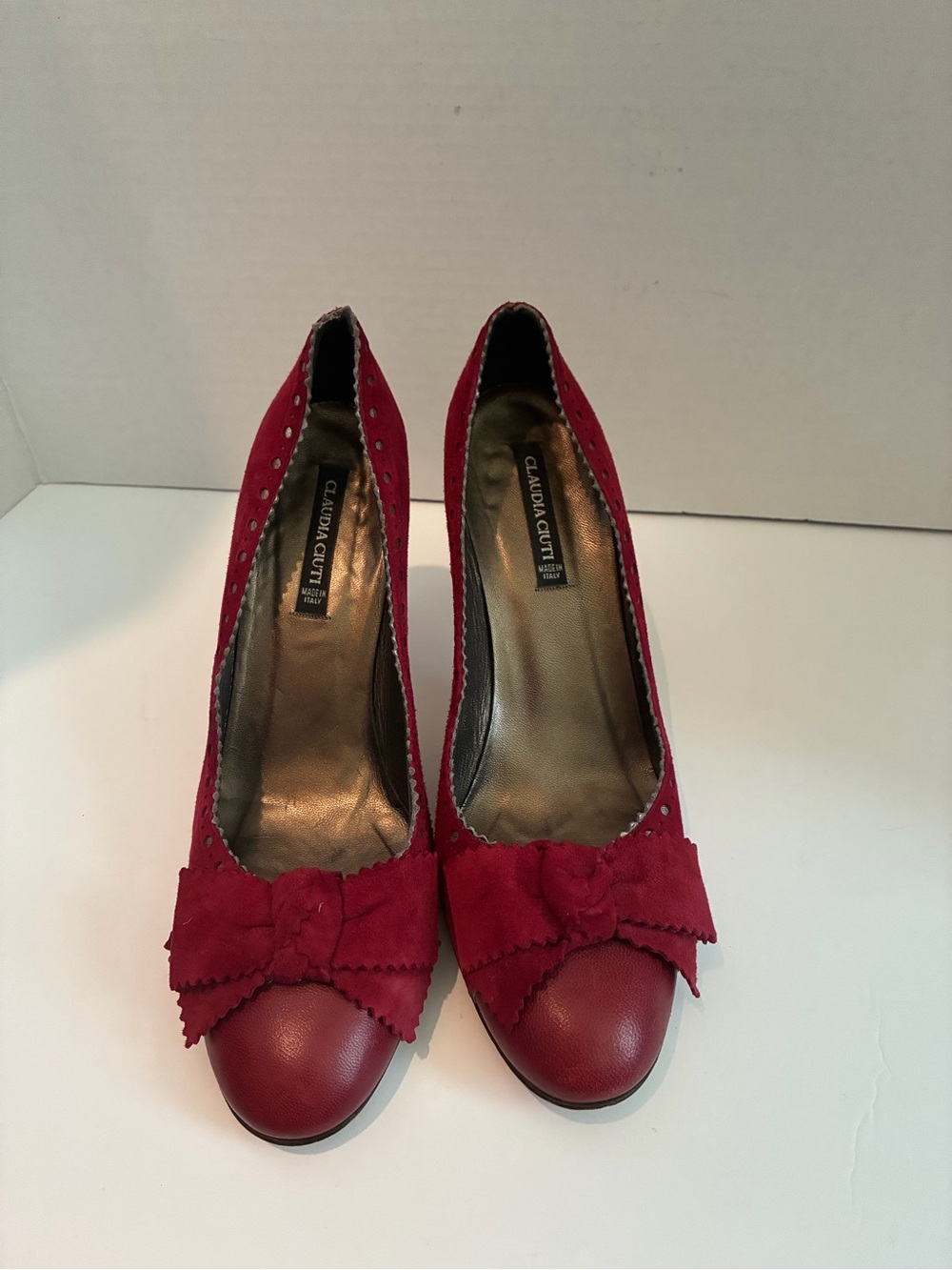 Claudia Ciuti Red Bow Heels - Women's Dress Pumps